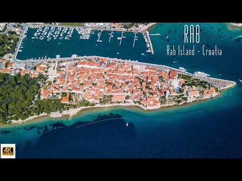🇭🇷 4K drone video of Rab, Rab Island, Croatia.