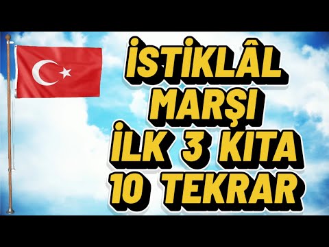 MEMORIZING THE FIRST 3 VERSE OF THE TURKISH NATIONAL ANTHEM - 10 REPETITIONS