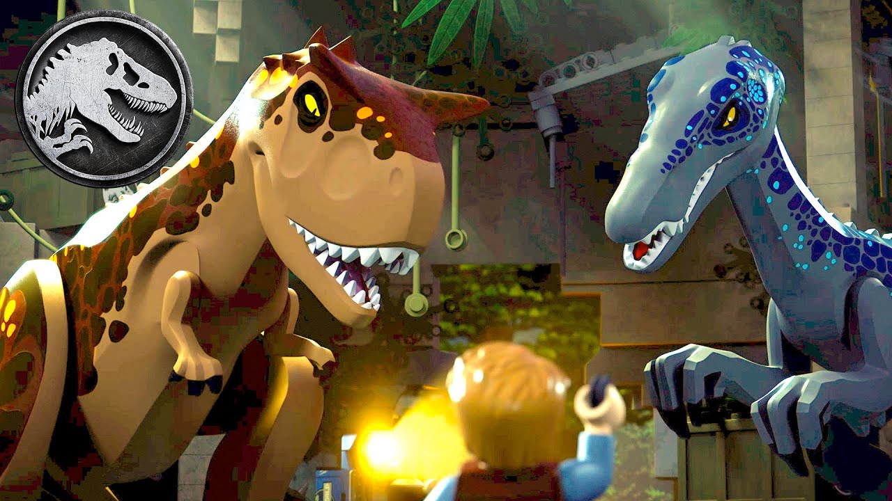 No meio  de uma briga de dinossauros! | LEGO JURASSIC WORLD: A LENDA DA ILHA NUBLAR
