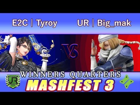 Mashfest 3  WINNERS QUARTERS - E2C | Tyroy (Bayonetta) vs UR | Big_mak (Sheik)