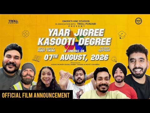 Yaar Jigree Kasooti Degree - The Film | Official Announcement | Releasing 7th August 2026