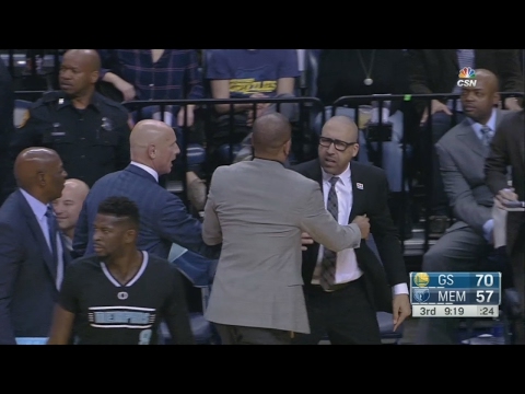 David Fizdale Ejected from Game | Warriors vs Grizzlies | February 10, 2017 | 2016-17 NBA Season