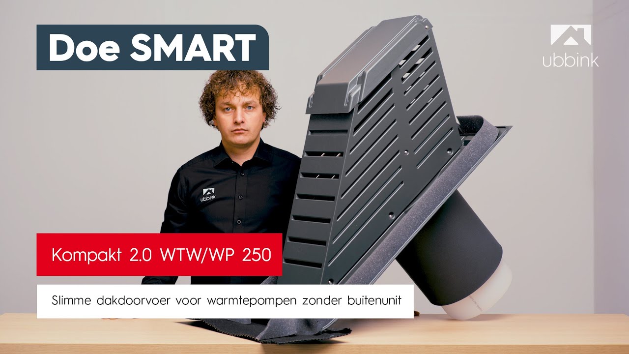 Kompakt 2.0 WTW/WP 250 - slimme dakdoorvoer voor warmtepompen zonder buitenunit