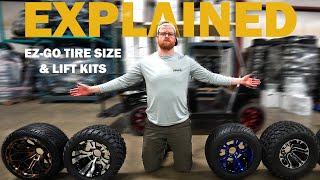Wheels and Tires for EZGO Golf Carts! What Size Lift Kit Do You Need