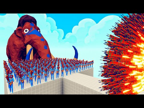 200x CLUBBER + 1x MAMMOTH vs 1x EVERY GOD   Totally Accurate Battle Simulator TABS