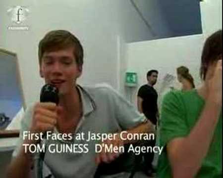 tom guiness-taylor, first face at jasper conran