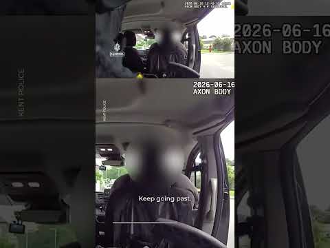 Bodycam shows driver offering armed police a lift mid-chase | AJ #shorts