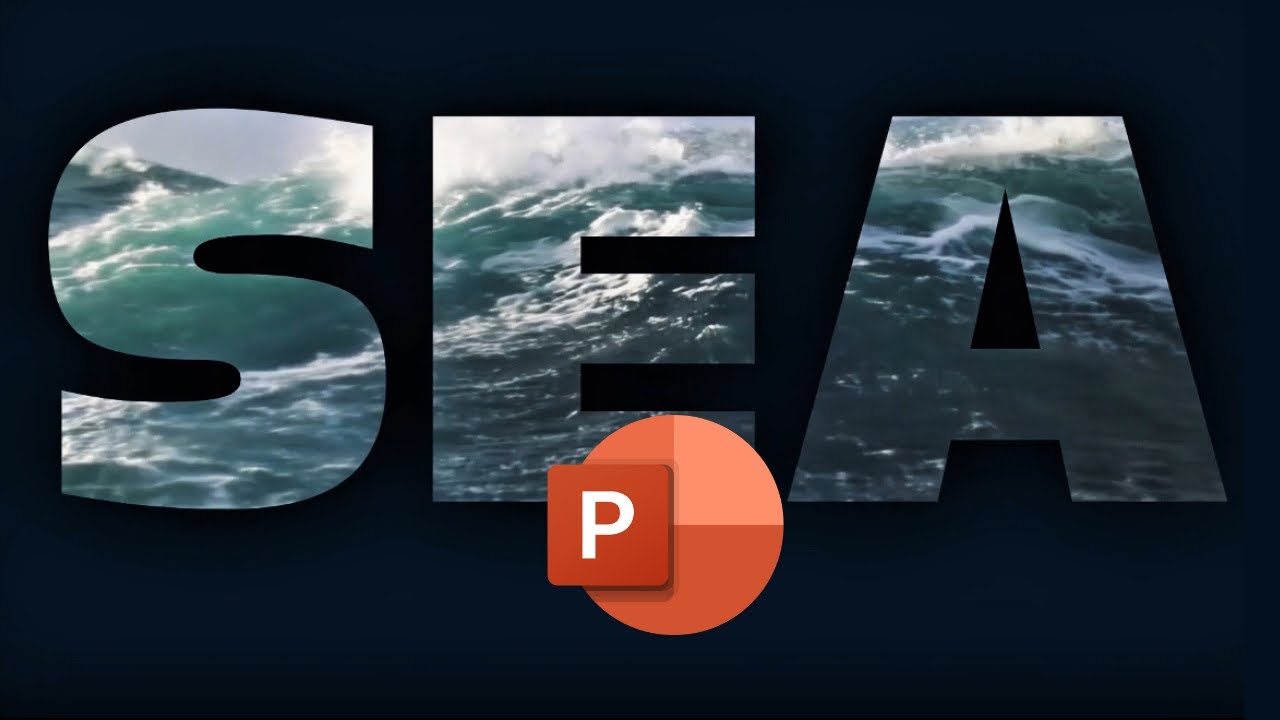 PowerPoint Trick: Merge Shapes + Video Fill | Put Ocean Waves Inside Text! 🌊🔥 #ppttips  #PowerPoint