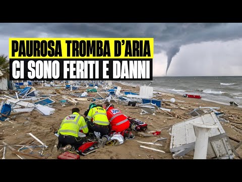 PAUROSA TROMBA D'ARIA SULLA SPIAGGIA ITALIANA: CI SONO FERITI E GRAVI DANNI - TARANTO