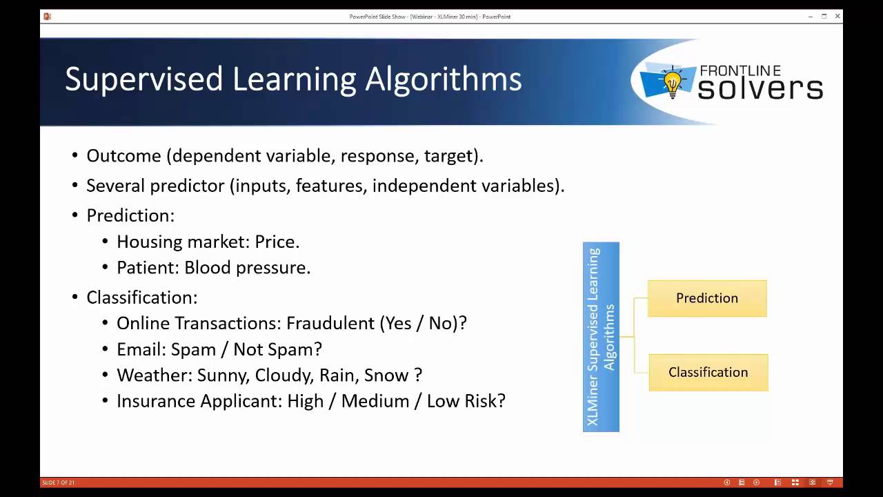 Webinar Recording - Data/Text Mining Using XLMiner Platform in Excel