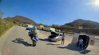 FPV Drone chasing a Motorcycle (Super Moto)