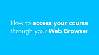 eCourses: How to log in