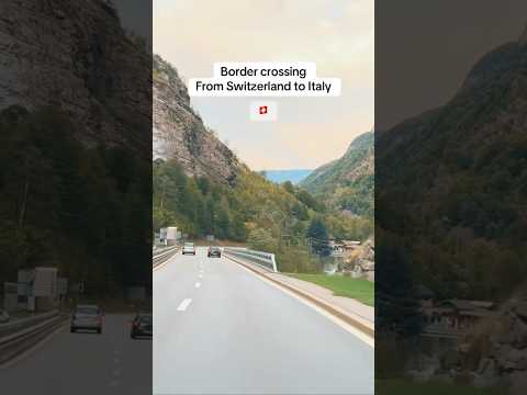 Border crossing from Switzerland to Italy #bordercrossing #italy #switzerland #roadtrip #scenicdrive
