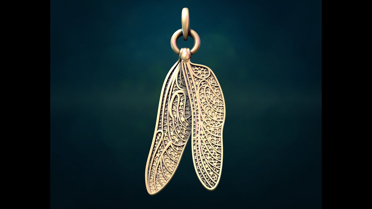 Dragonfly Wings Pendant 3D Print Model