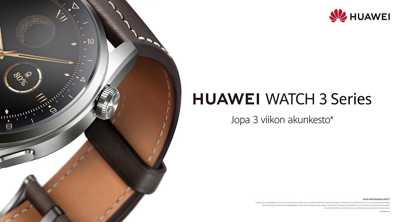 HUAWEI WATCH 3 LTE SILVER WITH BROWN LEATHER STRAP