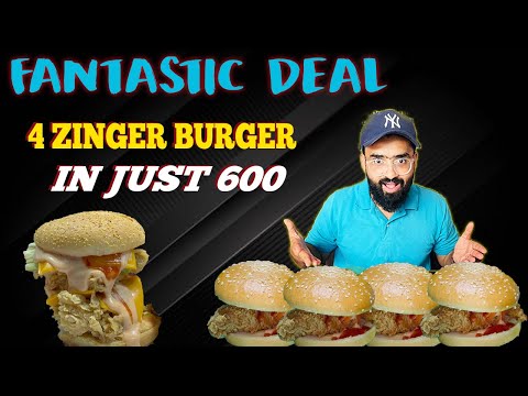 Mehmoodabad Ka Sab Se Sasta Zinger Burger Only 180 || 4 Zinger Burger in Just 600 || Food Vlog