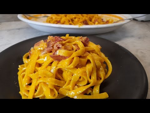 Fettuccine alla papalina antica ricetta facile romana passo passo