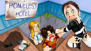 I Worked At HOMELESS Hotel.. I Found People Trapped UNDERGROUND! (Roblox)