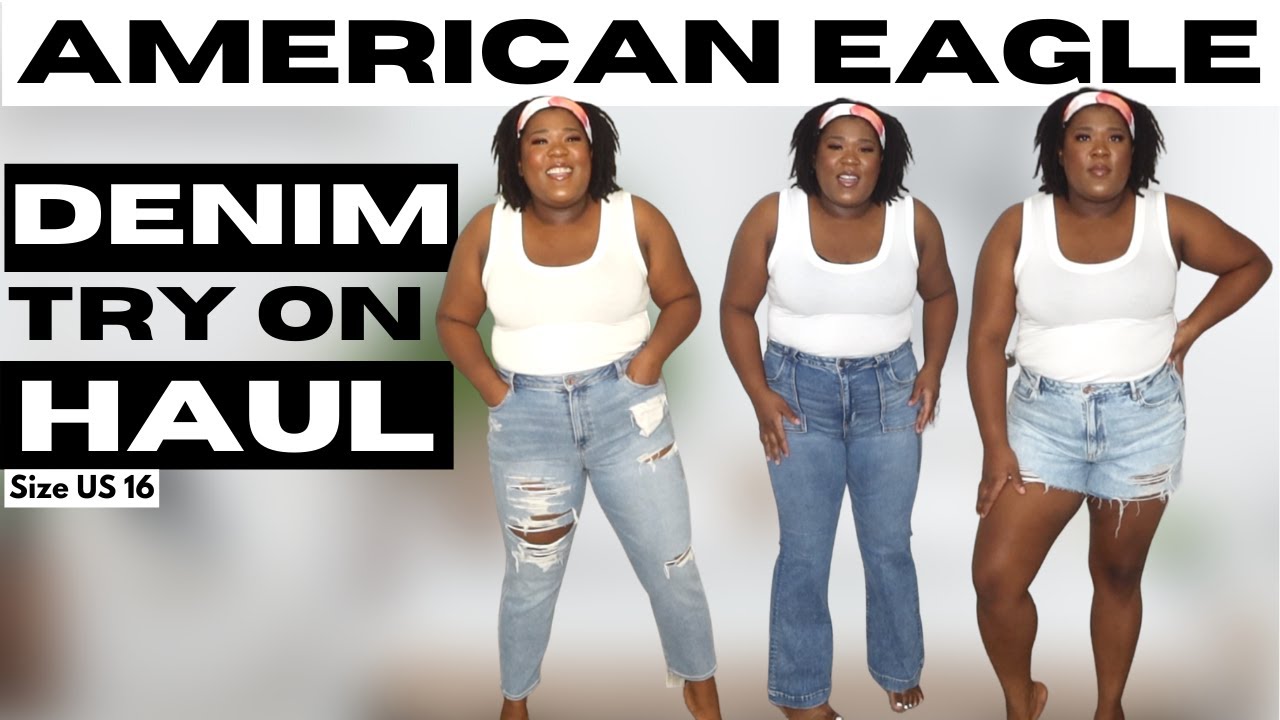 American Eagle DENIM TRY ON HAUL | MOM JEANS & TOMGIRL SHORTS SIZE US 16 | SUMMER OUTFIT ESSENTIALS✨