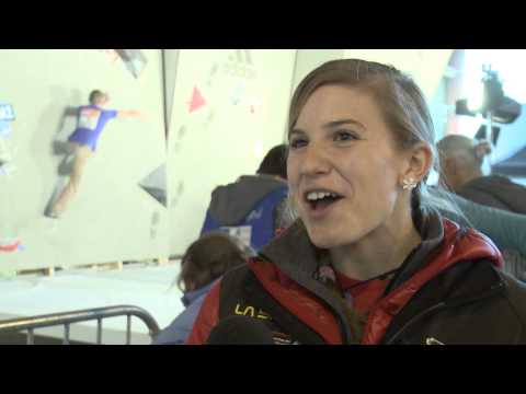 IFSC Climbing World Cup Grindelwald 2014 - Petra Klingler on Climbing in Switzerland