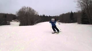 Polar Bear Chases Snowboarder
