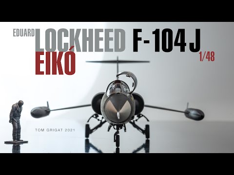 Japanese starfighter F-104J in 1/48 with stopmotion pilot - relaxing animation with special music