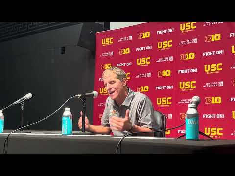 USC's Eric Musselman addresses the media after the Trojans lose late against the Purdue Boilermakers