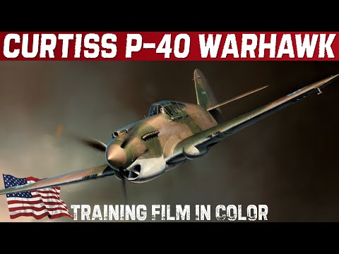 CURTISS P-40 WARHAWK | Training Film | Upscaled And Restored WW2 Color Film