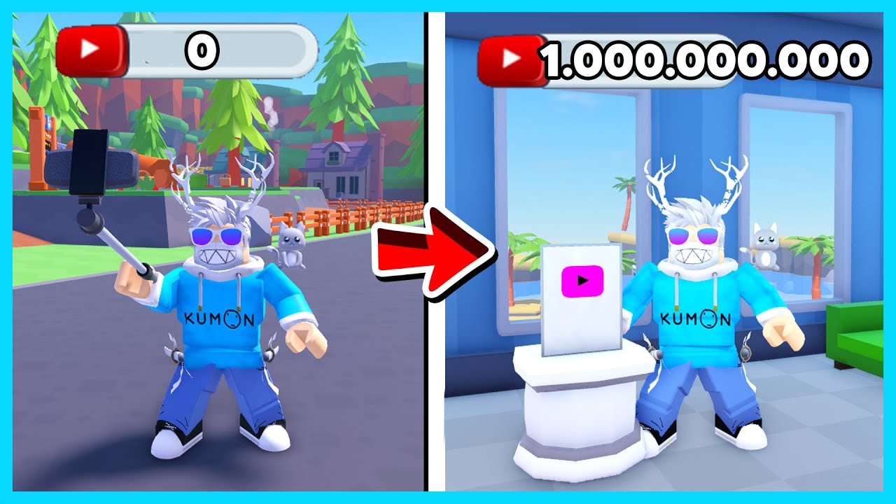 I Got 100 Million Subscribers & Became a Famous YouTuber! - YouTube Life (Roblox)