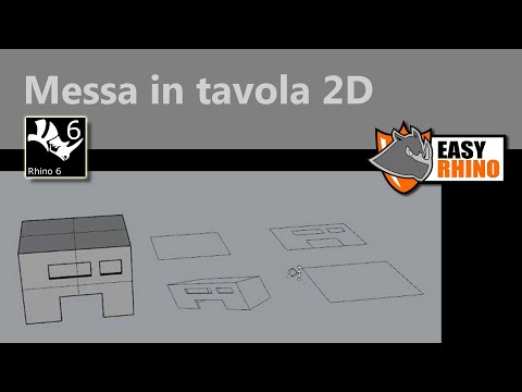 RHINOCEROS 3D - MESSA IN TAVOLA 2D
