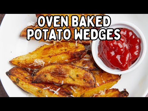 🥔 OVEN BAKED POTATO WEDGES | How To Make Potato Wedges