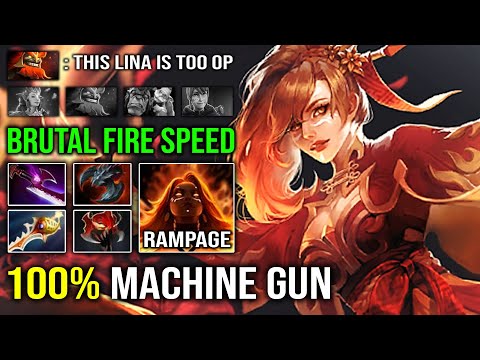 LINA is a Machine Gun Hero +897 GPM Rampage Hit Like a Truck Crazy Hard Carry Deleted ALL Dota 2