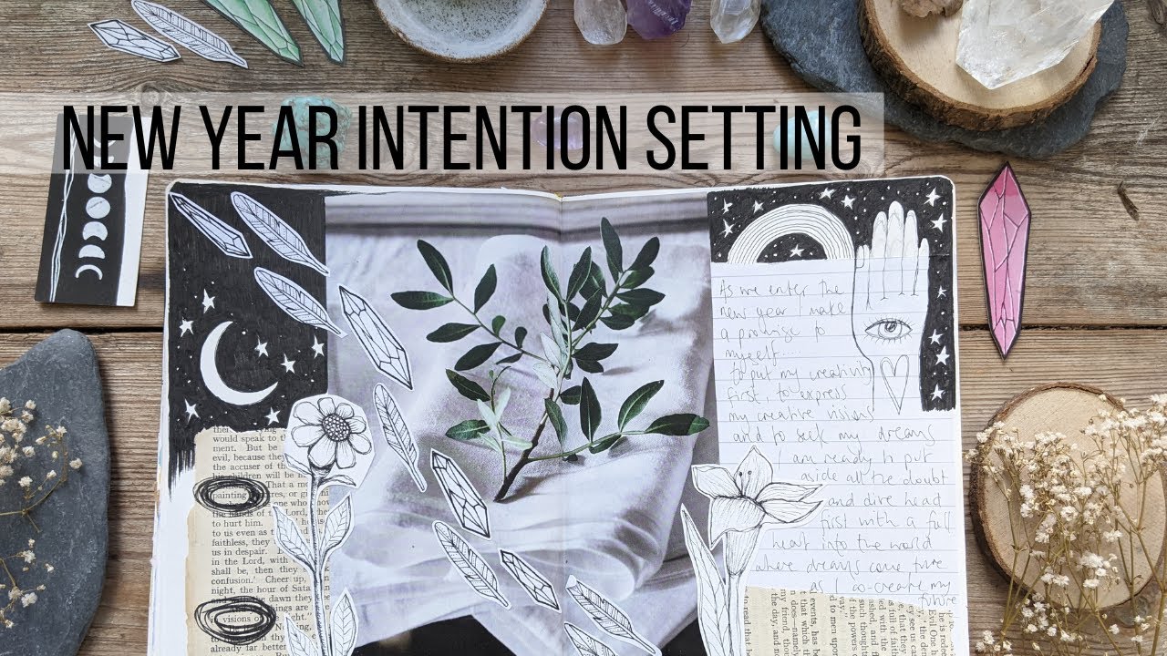 Intention setting for the New Year - Journal spread tutorial