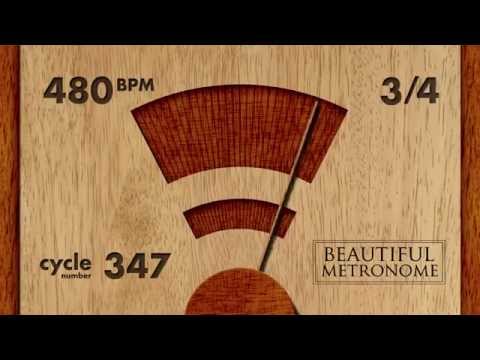 480 BPM 3/4 Wood Metronome HD