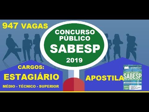 Apostila Concurso SABESP SP 2019 Estagiário   Ensino Médio, Técnico e Superior