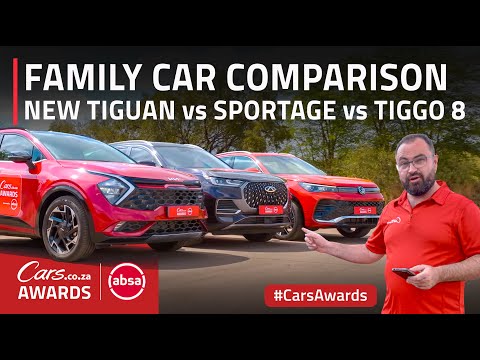 New VW Tiguan vs Chery Tiggo 8 Pro vs Kia Sportage - Family Car Category Comparison #CarsAwards