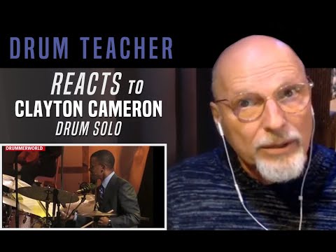 Drum Teacher Reacts to Clayton Cameron - Drum Solo