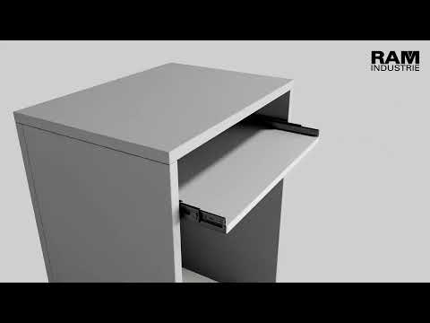 Guida Telescopica con Flangia – Estrazione Totale e Sgancio Rapido | RAM Industrie