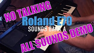 Video thumbnail for Roland E70 ALL Sounds Demo Bank A | Vintage Synth Arranger Keyboard | No Talking by Andrew G Dugros