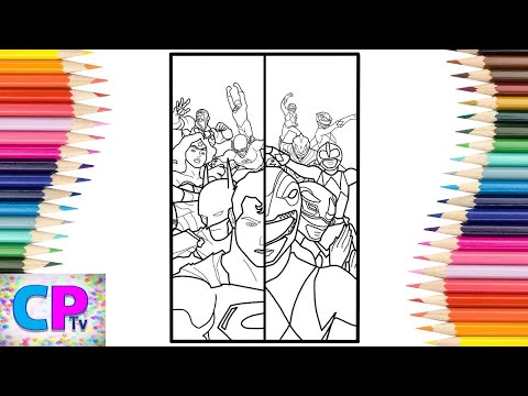 Power Rangers vs Justice League Coloring/Unknown Brain - Superhero (feat. Chris Linton)[NCS Release]