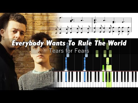 Tears for Fears - Everybody Wants to Rule the World - Piano Tutorial with Sheet Music