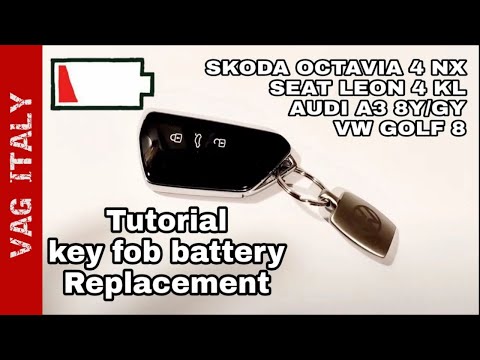 Key fob battery replacement VW Golf 8, Leon KL, Skoda Octavia NX e Audi A3 8Y 2020/21 Tutorial