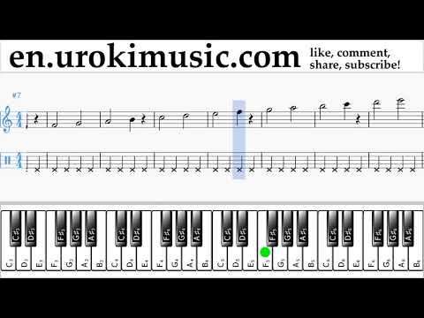 How to Play Piano (right hand) Dua Lipa - New Rules Tabs Part#1 exercises, scales um-i352