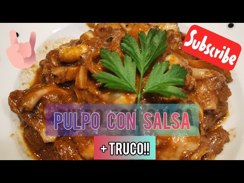 Pulpo en salsa! con truco final! paso a paso! increible!!🥳🐙🐙