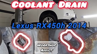 Lexus RX450h 2014 — Engine Coolant Drain Points Locations