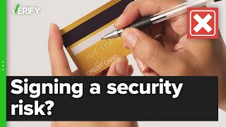 Signing the back of your credit card isn