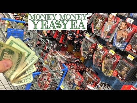 CRAZY GUY FINDS $300.00! BUYS WWE TOYS WITH STOLEN MONEY AT WALMART!!