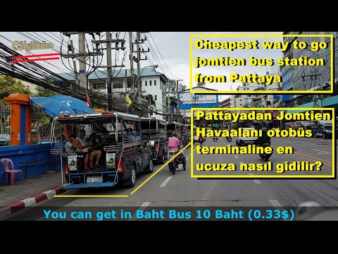Como ir para a estação rodoviária do Aeroporto Jomtien Suvarnabhumi saindo de Pattaya