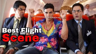 Tees Maar Khan Flight Comedy Scene  Akshay Kumar  