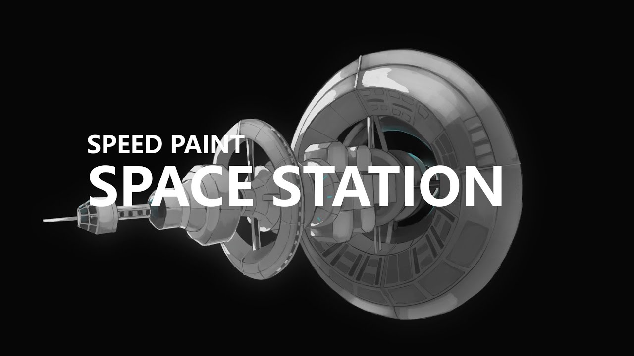 Concept art_ Space station Full process